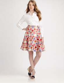 It doesn't get much better than a bold print on a classic, pleated silhouette.Allover printSide zipperAbout 22 long55% cotton/45% silkDry cleanImported Model shown is 5'10½(179cm) wearing US size 4. It doesn't get much better than a bold print on a classic, pleated silhouette.Allover printSide zipperAbout 22 long55% cotton/45% silkDry cleanImported Model shown is 5'10½(179cm) wearing US size 4.