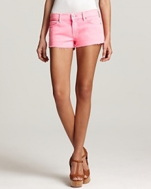 Punch up your summer portfolio with these 7 For All Mankind neon denim shorts. A frayed hem lends an extra dose of cool nonchalance. Punch up your summer portfolio with these 7 For All Mankind neon denim shorts. A frayed hem lends an extra dose of cool nonchalance.