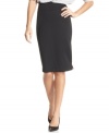 Make a stylish point in Ellen Tracy's sharp pencil skirt. Made of thick knit, it's a body-slimming must-have that's perfect for work or play.
