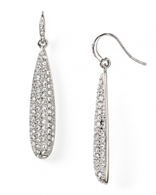 ABS by Allen Schwartz's crystal-encrusted drops add drama after dark. Slip on these sparkly earrings to take your favorite LBD from staid to stunning.