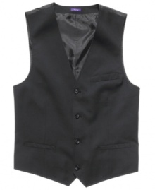 In vest. This sleek style from American Rag is a cool, carefree update to your dressy-casual look. In vest. This sleek style from American Rag is a cool, carefree update to your dressy-casual look.