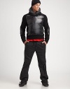 Combining the sleek finish of a quilted ripstop jacket with the authentic appeal of merino wool, the modern sweater adds a vibrant finish to any outfit.Shawl collarAsymmetrical half-zip placketSide zip pocketsRibbed cuffs and hemWoolDry cleanImported