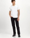 A smooth, easy-fitting classic with a softness that only comes from pure cotton. V-neck Cotton; machine wash Imported 