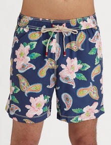 EXCLUSIVELY AT SAKS. A retro look inspired by the St. Tropez region that inspired the label's name, finished with a handsome paisley print and quick-dry convenience. Drawstring waist Side slash, back button pockets Inseam, about 5 Mesh lining Polyamide Hand wash Imported EXCLUSIVELY AT SAKS. A retro look inspired by the St. Tropez region that inspired the label's name, finished with a handsome paisley print and quick-dry convenience. Drawstring waist Side slash, back button pockets Inseam, about 5 Mesh lining Polyamide Hand wash Imported