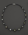 14K White Gold Semi-Baroque Tahitian Pearl Necklace, 18