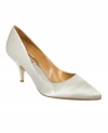 So glamorous. The Monika II single-sole evening pumps feature a pointed toe and a leather sole.