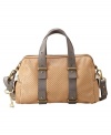 This chic design by Fossil is the perfect everyday design. A perforated body with contrast trim and goldtone hardware exude a subtle yet sophisticated appeal.