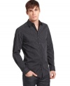 Superior style. French cuffs add a elite quality to this shirt from Kenneth Cole Reaction.