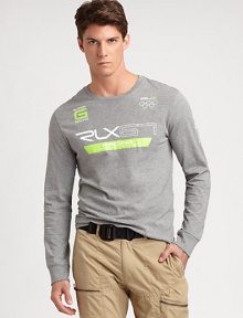 This long-sleeved crewneck is rendered in breathable cotton jersey and accented with graphic prints for adventurous appeal.CrewneckCottonMachine washImported This long-sleeved crewneck is rendered in breathable cotton jersey and accented with graphic prints for adventurous appeal.CrewneckCottonMachine washImported