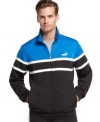 Top off your athletic look with this track jacket from Puma and embolden your sport style. (Clearance)