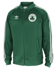 Feel like a pro in this replica Chicago Bulls warm-up jacket from adidas Feel like a pro in this replica Chicago Bulls warm-up jacket from adidas