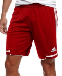 Rush the field. You'll be ready play in these adidas soccer shorts with ClimaCool technology designed for optimum comfort and performance. Rush the field. You'll be ready play in these adidas soccer shorts with ClimaCool technology designed for optimum comfort and performance.