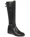 Perfectly complement your most refined looks with Etienne Aigner's Celina tall riding boots.