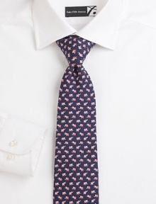 A signature statement in beautifully crafted Italian silk with a whimsical elephant print.SilkDry cleanMade in Italy A signature statement in beautifully crafted Italian silk with a whimsical elephant print.SilkDry cleanMade in Italy