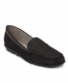 Comfort beyond compare. With their square-toe silhouette, low rubber heel and flexible sole, the Web Browser loafer flats by Aerosoles live up to the brand's signature feel-good factor. Comfort beyond compare. With their square-toe silhouette, low rubber heel and flexible sole, the Web Browser loafer flats by Aerosoles live up to the brand's signature feel-good factor.