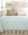 Drift away. Create a soothing environment in your bedroom with this Martha Stewart Collection Petal Drift comforter, featuring an elegant floral motif in a serene palette for a gorgeous, relaxed look. Button closure.