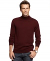 Get solid style and the perfect layering piece with this merino-wool blend Club Room sweater.