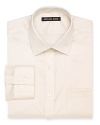 A classic Michael Kors non-iron dress shirt featuring a spread collar, barrel cuffs and a left chest pocket.