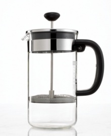 Release the flavors of your favorite blend to enjoy coffee in an entirely new way. Bodum's French press extracts richer, deeper and bolder notes from your coffee of choice for a cup bursting with undeniably irresistible aromas and tastes. In about four minutes, you'll have a gourmet cup without any of the hassle or waste of paper filters. Release the flavors of your favorite blend to enjoy coffee in an entirely new way. Bodum's French press extracts richer, deeper and bolder notes from your coffee of choice for a cup bursting with undeniably irresistible aromas and tastes. In about four minutes, you'll have a gourmet cup without any of the hassle or waste of paper filters.