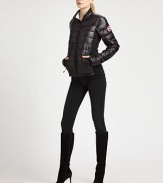 Ideal for layering, this lightweight quilted jacket features Polartec® Power Stretch® fabric along its sides for additional flexibility.Stand collarConcealed elasticized waist for a great fitSlim fitAbout 26 from shoulder to hemFully linedNylonFill: Hutterite goose-down feathersDry cleanImported Model shown is 5'11 (180cm) wearing US size Small. 