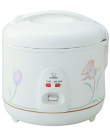A nonstick cooking pan accommodates 5.5 cups of rice and an easy-to-use single switch control guarantees perfectly precise results time after time. With a top & side automatic keep-warm system, this rice cooker preps your favorite dish and keeps it fresh until you're ready. Model NS-RNC10. A nonstick cooking pan accommodates 5.5 cups of rice and an easy-to-use single switch control guarantees perfectly precise results time after time. With a top & side automatic keep-warm system, this rice cooker preps your favorite dish and keeps it fresh until you're ready. Model NS-RNC10.