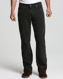 The Protégé is a classic straight leg corduroy pant with a true, even leg from thigh to hem, signature stitching on back pocket, rendered in the Sulfur Green wash. The Protégé is a classic straight leg corduroy pant with a true, even leg from thigh to hem, signature stitching on back pocket, rendered in the Sulfur Green wash.