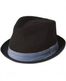 Tip your hat to an old-school must-have with this classically styled fedora from American Rag.