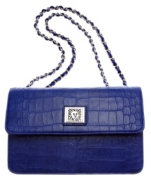 Go with a little gator the next time you're stepping out in style. This alligator-embossed design by AK Anne Klein is perfectly posh with signature silver-tone hardware and ladylike chain-link straps. The surprisingly roomy interior fits wallet, phone, makeup bag and any other little extras you may need along the way. Go with a little gator the next time you're stepping out in style. This alligator-embossed design by AK Anne Klein is perfectly posh with signature silver-tone hardware and ladylike chain-link straps. The surprisingly roomy interior fits wallet, phone, makeup bag and any other little extras you may need along the way.