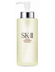 The heart of the SK-II ritual, an essential step for every skin at every age. Facial treatment essence contains 90% pure Pitera. Just a few miraculous drops of Pitera boosts skins moisture level instantly and maintain skins surface renewal for a more beautiful glowing complexion. Absorbs quickly into the skin, replenishes skins moisture, helps smooth skin's surface texture and helps make skin tone brighter. 11.2 oz. The heart of the SK-II ritual, an essential step for every skin at every age. Facial treatment essence contains 90% pure Pitera. Just a few miraculous drops of Pitera boosts skins moisture level instantly and maintain skins surface renewal for a more beautiful glowing complexion. Absorbs quickly into the skin, replenishes skins moisture, helps smooth skin's surface texture and helps make skin tone brighter. 11.2 oz.