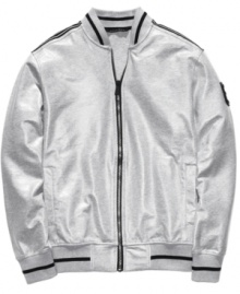 Get on the gray. This track jacket from Sean John is worth its weight in your casual wardrobe. Get on the gray. This track jacket from Sean John is worth its weight in your casual wardrobe.