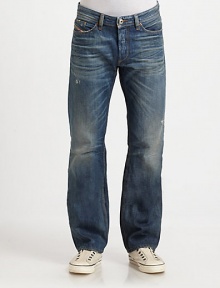 Signature Diesel straight-leg jeans offering a touch of distressed style and a classic five-pocket design.Button closureZip flyBelt loopsFive-pocket styleWhiskeringInseam, about 34CottonMachine washImported Signature Diesel straight-leg jeans offering a touch of distressed style and a classic five-pocket design.Button closureZip flyBelt loopsFive-pocket styleWhiskeringInseam, about 34CottonMachine washImported