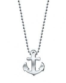 Drop anchor with this sterling silver pendant necklace from Alex Woo. If little, it's the perfect mate for this season's nautical stripes and primary palette.