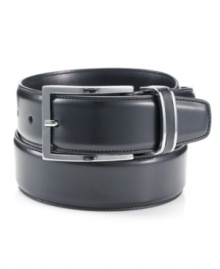 Add a sophisticated final touch with this leather belt from Alfani. Add a sophisticated final touch with this leather belt from Alfani.
