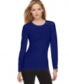 MICHAEL Michael Kors adds a logo zipper to the left shoulder of this top for a shot of luxe.