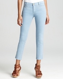 An ultra-light wash and cropped silhouette makes these MiH skinny jeans a spring-ready essential. An ultra-light wash and cropped silhouette makes these MiH skinny jeans a spring-ready essential.