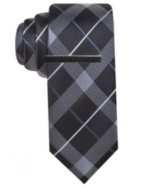 Update your classic look with a dashing plaid tie from Alfani RED. Update your classic look with a dashing plaid tie from Alfani RED.