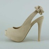 Charles Albert Bowtie Peep Toe High Heel