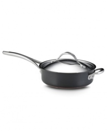 Bring the power of copper to breakfast, lunch, dinner and beyond! Anolon Nouvelle nonstick fry pans deliver expert-grade results with layer upon layer of premium cooking material: ultra-reactive copper is encapsulated by two layers of aluminum and finished with an impact-bonded stainless steel cap. Limited lifetime warranty. Bring the power of copper to breakfast, lunch, dinner and beyond! Anolon Nouvelle nonstick fry pans deliver expert-grade results with layer upon layer of premium cooking material: ultra-reactive copper is encapsulated by two layers of aluminum and finished with an impact-bonded stainless steel cap. Limited lifetime warranty.