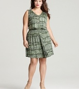 T Bags Plus Size Printed Dress