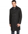 A sophisticated slim fit gives this Alfani RED coat a modern, streamlined fit you'll love all season long.
