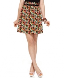 Light up in this a-line skirt from American Rag! From the bright print to the paperbag waist, this skirt gives you a cute reason to flaunt your legs this season! Light up in this a-line skirt from American Rag! From the bright print to the paperbag waist, this skirt gives you a cute reason to flaunt your legs this season!