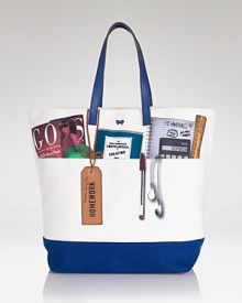 Anya Hindmarch Tote - Homework Canvas with Velvet Calf Anya Hindmarch Tote - Homework Canvas with Velvet Calf