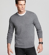 Forever classic, a cashmere crewneck boasts inimitable softness for the ultimate in luxury. Shore up your sweater collection with this handsome design, perfect with casual and dress shirts alike for all your relaxed and refined activities.
