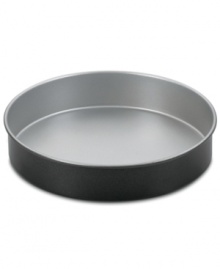 Make a cake for it! Showoff your best baking skills with this heavy-gauge aluminized steel cake pan, which heats evenly and features a nonstick finish that knows when to let go & how to clean up quick & easy. A dishwasher-safe design eliminates any bother after baking, plus the thick rolled edges on the pan prevent warping for a lifetime of use. Lifetime warranty. Make a cake for it! Showoff your best baking skills with this heavy-gauge aluminized steel cake pan, which heats evenly and features a nonstick finish that knows when to let go & how to clean up quick & easy. A dishwasher-safe design eliminates any bother after baking, plus the thick rolled edges on the pan prevent warping for a lifetime of use. Lifetime warranty.