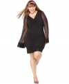 Be a sheer beauty in Ruby Rox's long sleeve plus size dress, decked out by sequins-- it's your time to shine!