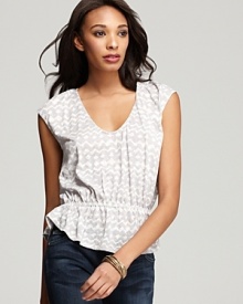 ALTERNATIVE Tee - Morning Glory Cinch Waist ALTERNATIVE Tee - Morning Glory Cinch Waist