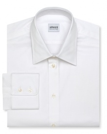 Armani Collezioni White Dress Shirt - Slim Fit, Point Collar Armani Collezioni White Dress Shirt - Slim Fit, Point Collar