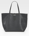 Gorgeous pebble-grain leather in a roomy, stash-it-all tote design.Double top handles, 9 dropTop zip closureOne inside zip pocketLeather lining19W X 13H X 6DMade in Italy
