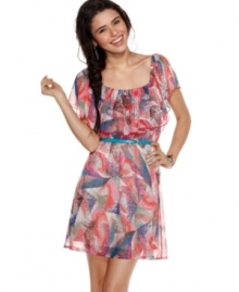Rock gorgeous, multicolor style in this warm-weather frock from American Rag where a soft, oversized ruffle suits your oh-so-pretty style! Rock gorgeous, multicolor style in this warm-weather frock from American Rag where a soft, oversized ruffle suits your oh-so-pretty style!