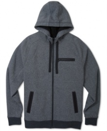 Warm it up with this marled sherpa hoodie from American Rag and give your look direction this winter. Warm it up with this marled sherpa hoodie from American Rag and give your look direction this winter.